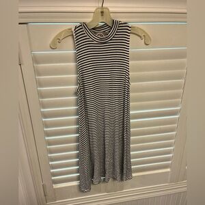 Black and white striped dress
